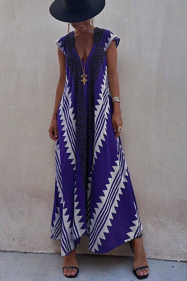 Camille | Vestido bohemio casual con escote en V